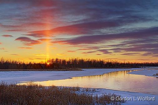 Sunset Solar Pillar_04794-6.jpg - Photographed along the Rideau Canal Waterway at Smiths Falls, Ontario, Canada.